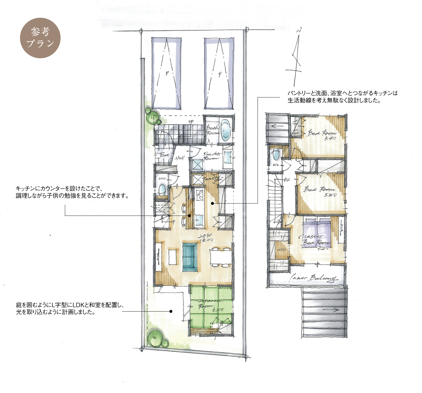 5_間取図_plan2_北区北久手町2_注文