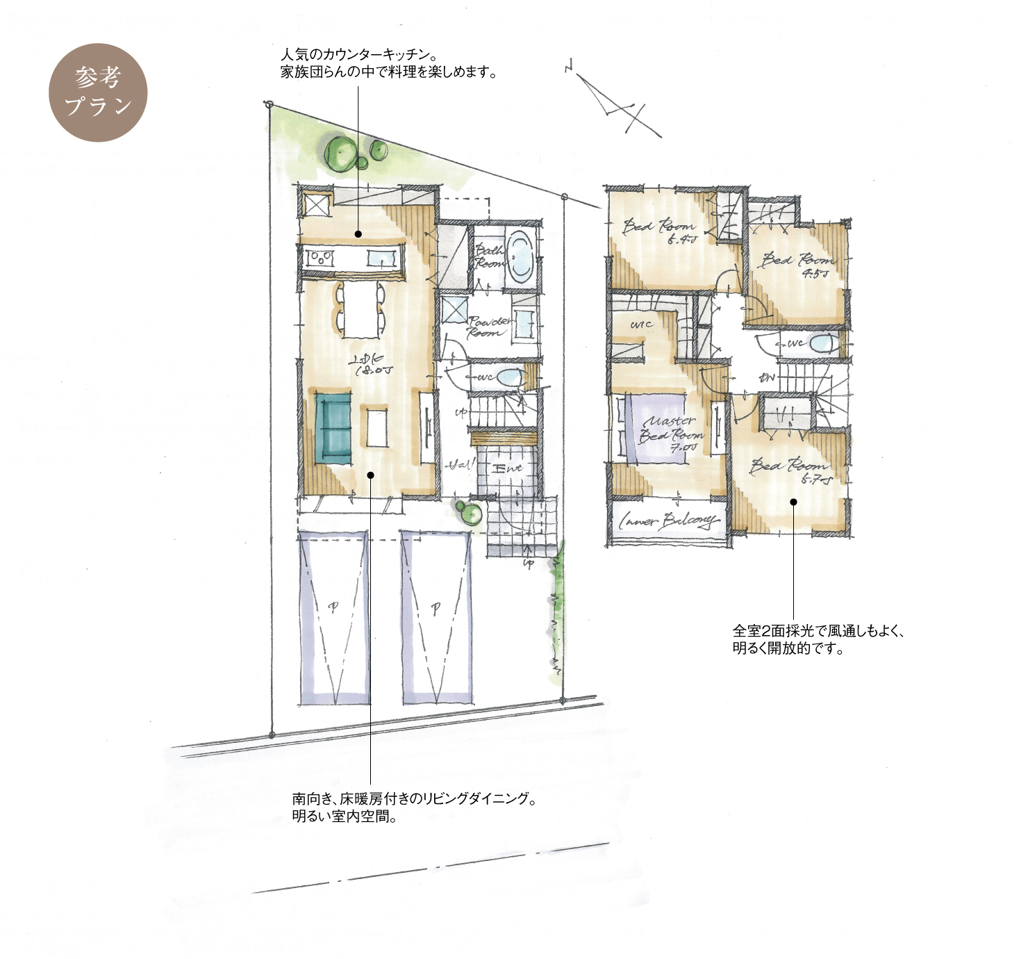 5_間取図_plan1_西区大野木9_注文