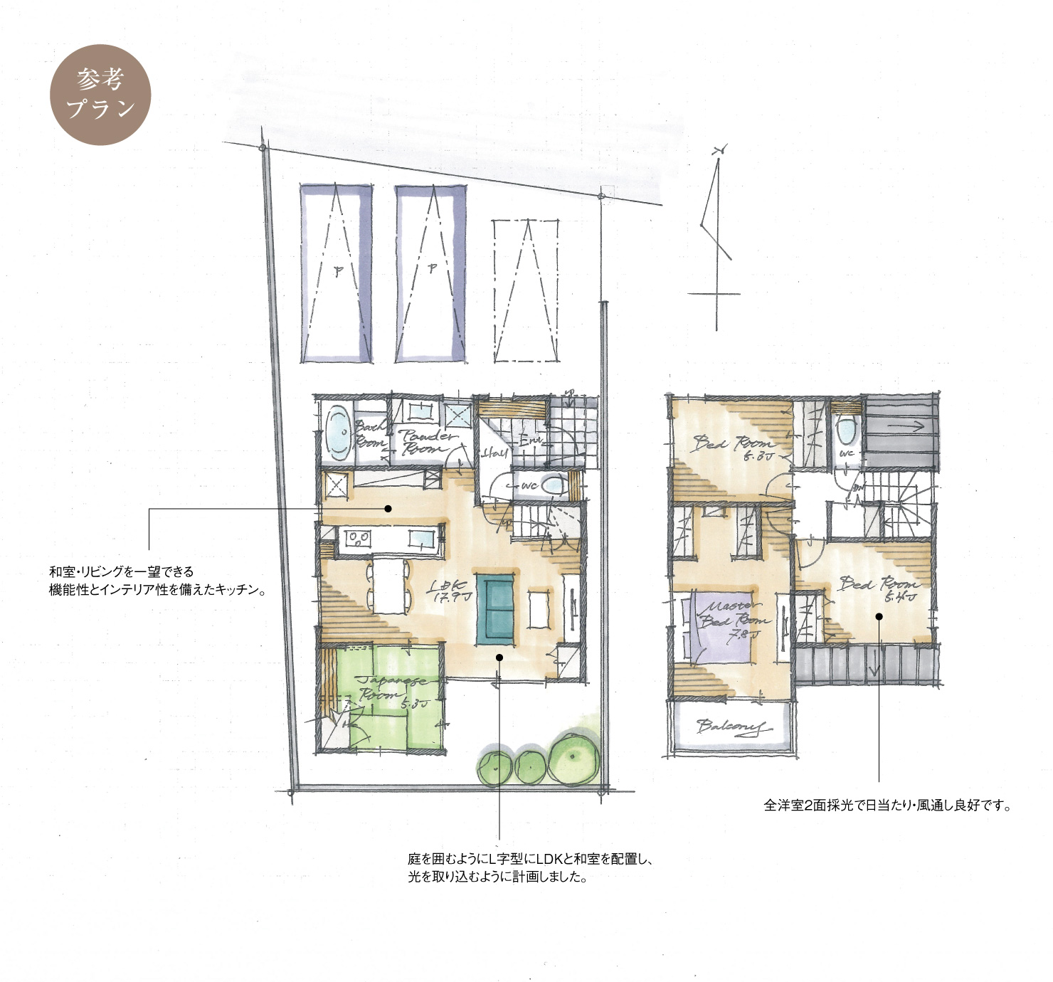 5_間取図_plan1_北名古屋市鹿田東蒲屋敷_注文