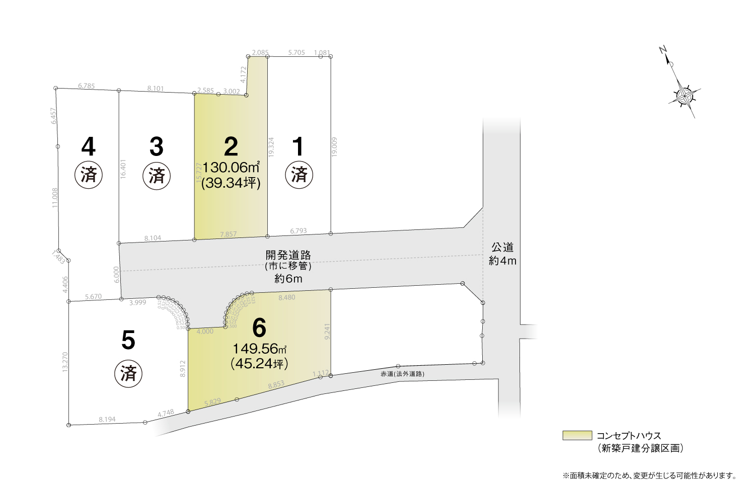 4_区画図_知立市八橋町Ⅵ