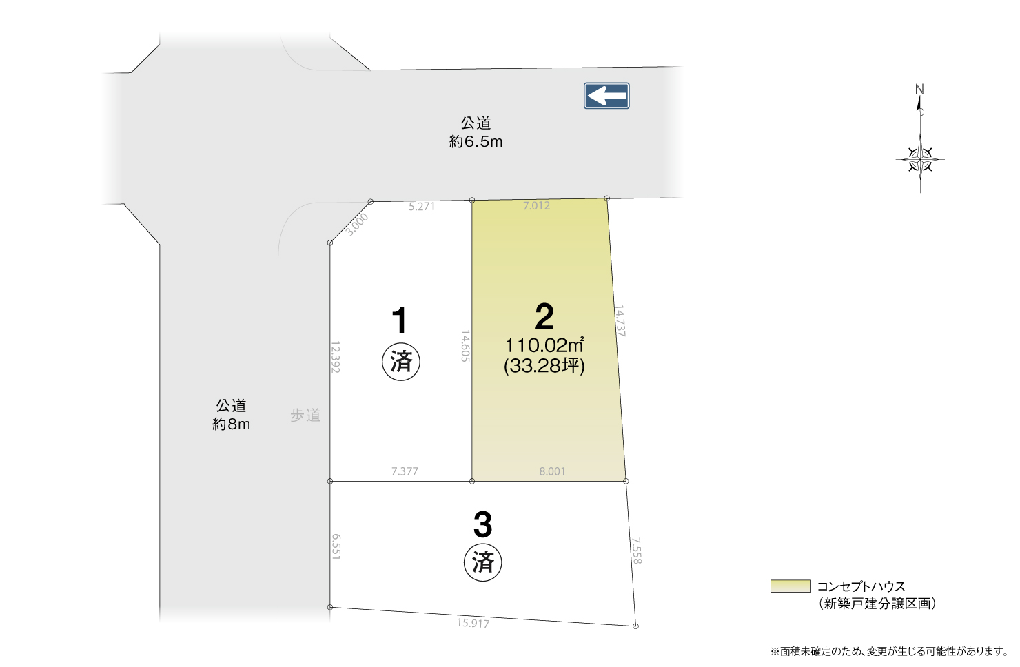 4_区画図_中川区高畑駅Ⅲ