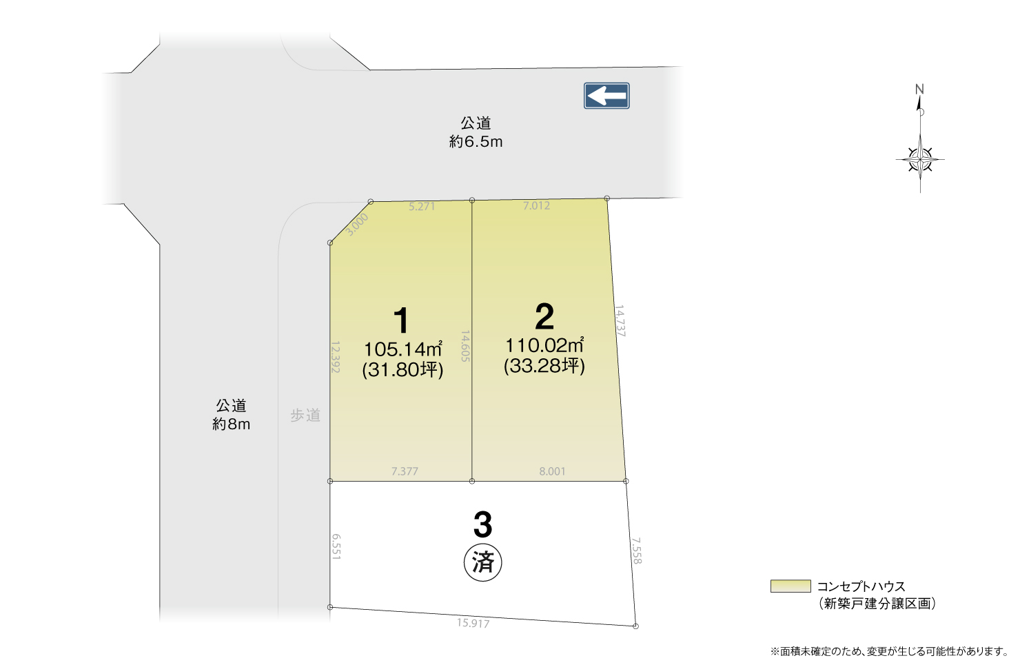 4_区画図_中川区高畑駅Ⅲ