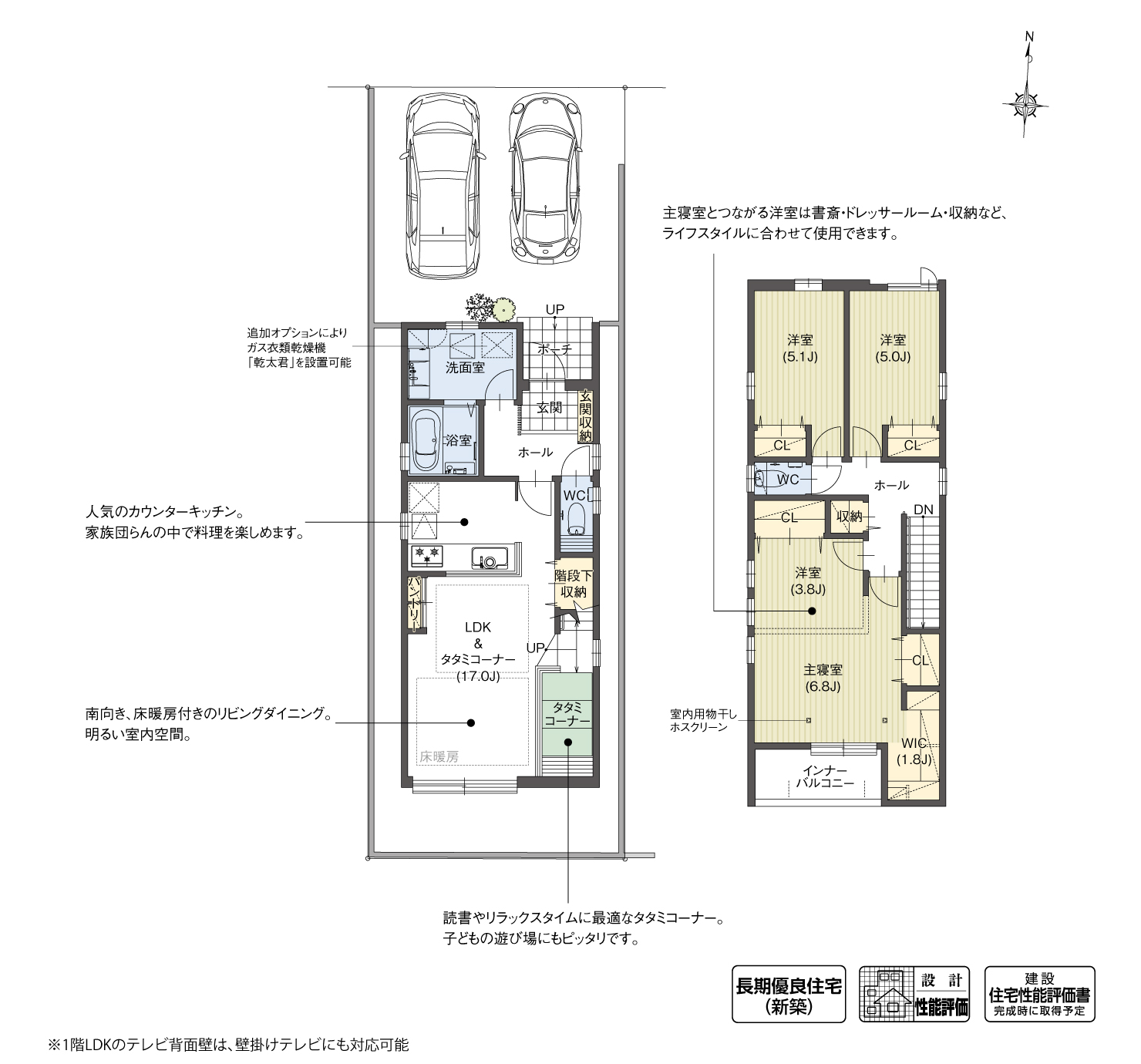 5_間取図_plan1_北区成願寺