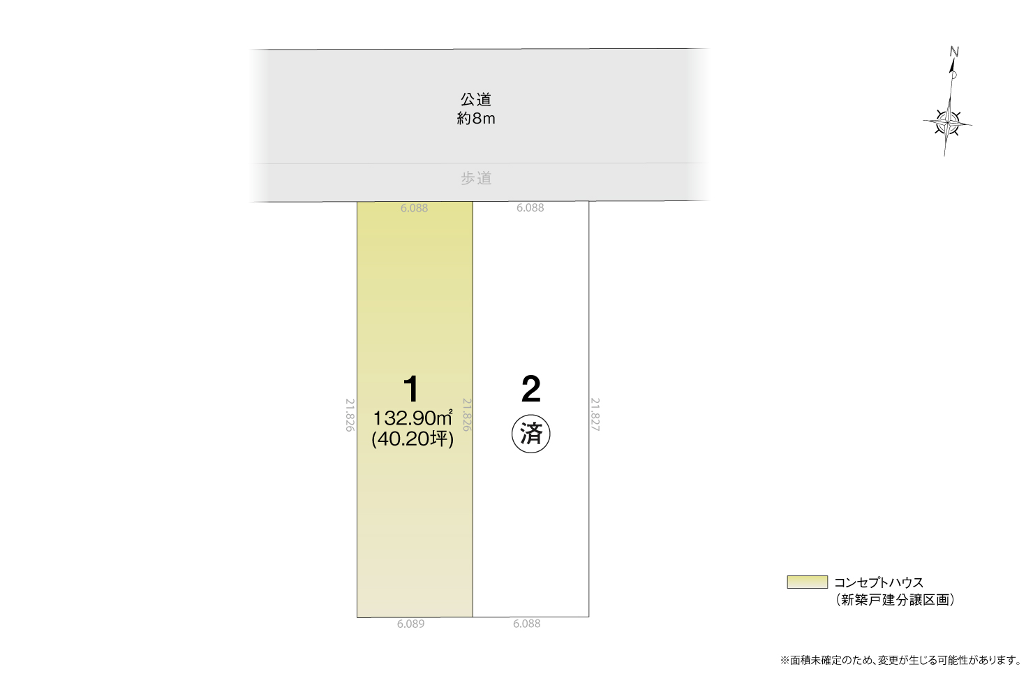 4_区画図_西区歌里町Ⅲ