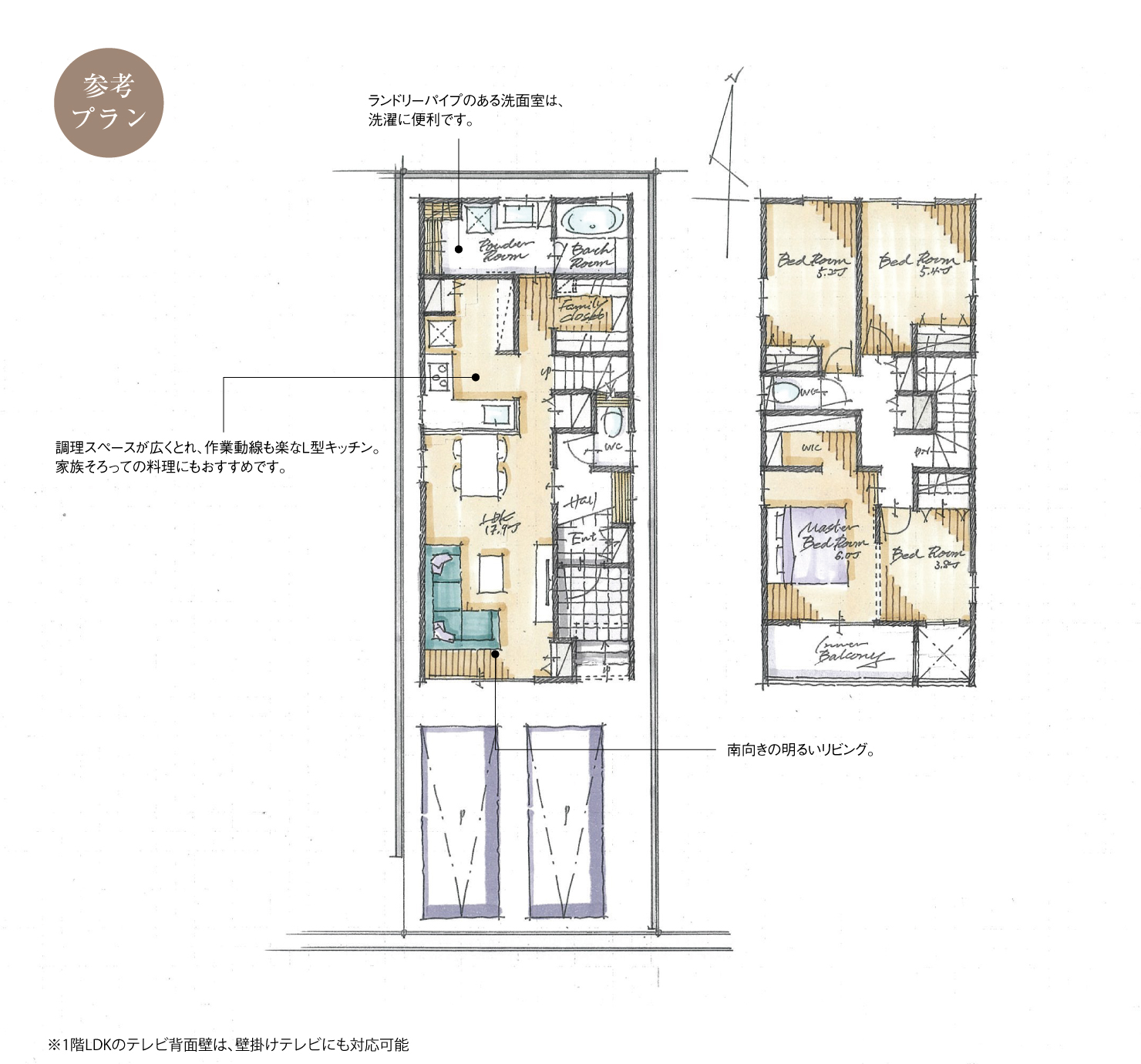 5_間取図_plan3_北区西志賀町Ⅱ_注文
